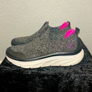 Skechers Gray and Pink Women's Sneakers